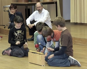 David Stoll giving a demonstration lesson in Ljubljana, Nov 2011. Photo Drustvo Slovenskih Skladateljev.